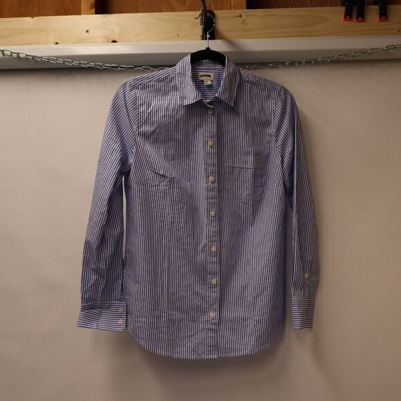 Madewell Shirt in Stripe Long Sleeves Women Size XXS Button Front - Picture 1 of 11